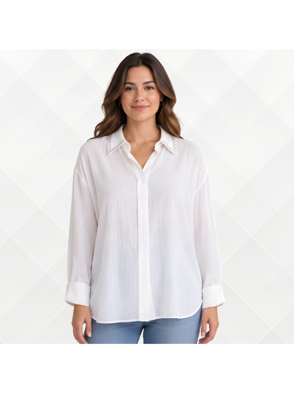 Vince Camuto Oversized Button-Up Blouse • White • XS • WTS-1000002